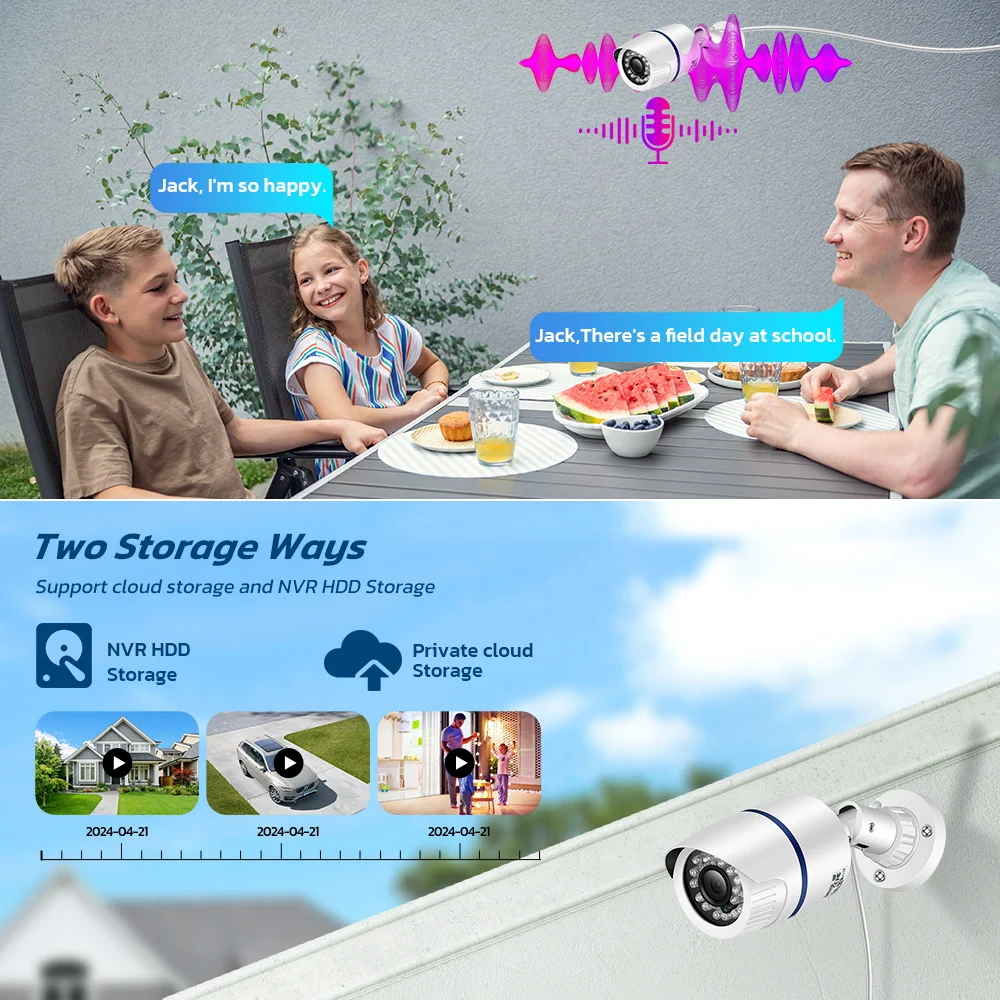 كاميرا مراقبة أمنية Onvif ، رصاصة ctv ، رؤية ليلية ملونة ، كاميرا IP خارجية ، 48 فولت ، POE ، DC 12 فولت ، 4MP ، 5MP ، 8MP ، H.265