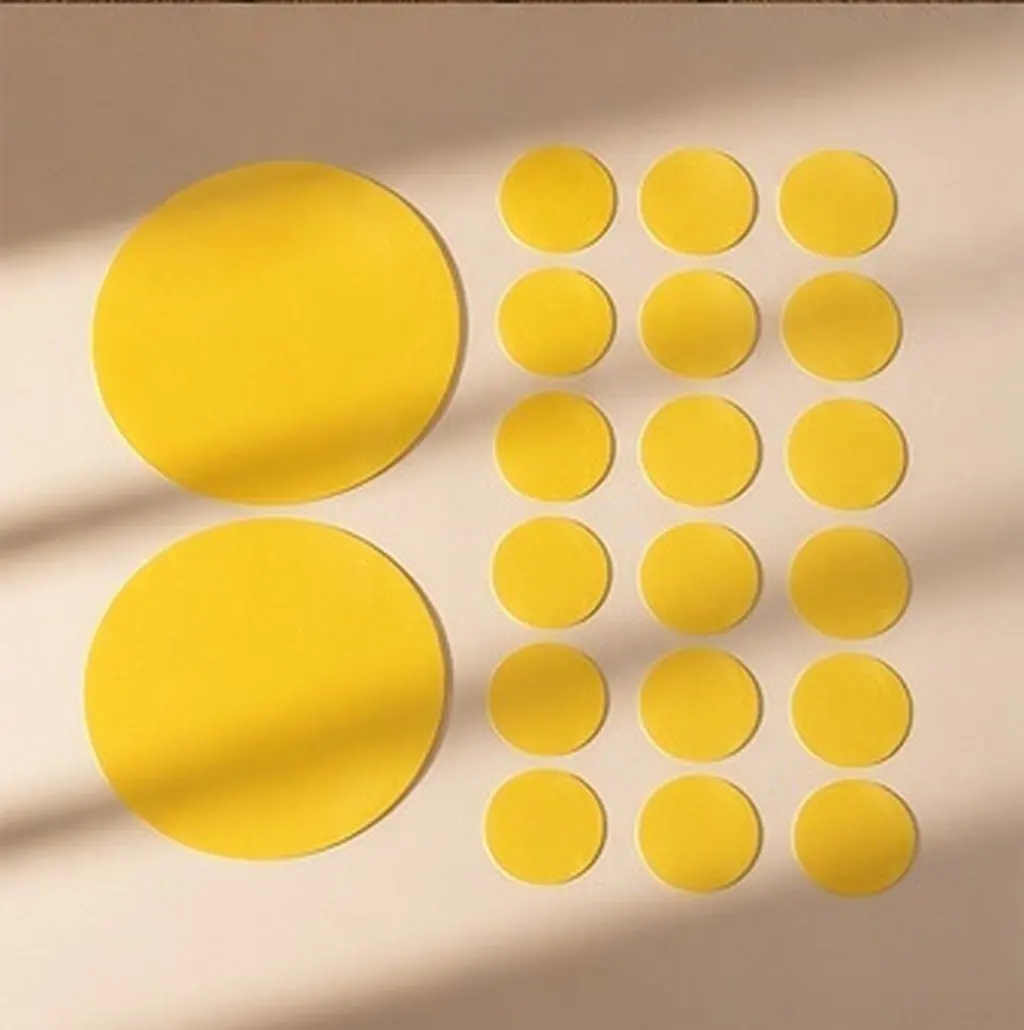 20Pcs Colored Light Lens Filters Peel Stick Light Diffuser Film 2.6in Round Color Correction Sheets for Home Ambiance Warm LED