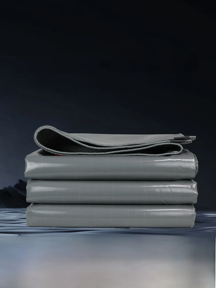 Gray Thickened Tarpaulin Fish Pond Waterproof Cloth Fish Farming Canvas Shelter Cloth Rainproof Material for Agriculture Use