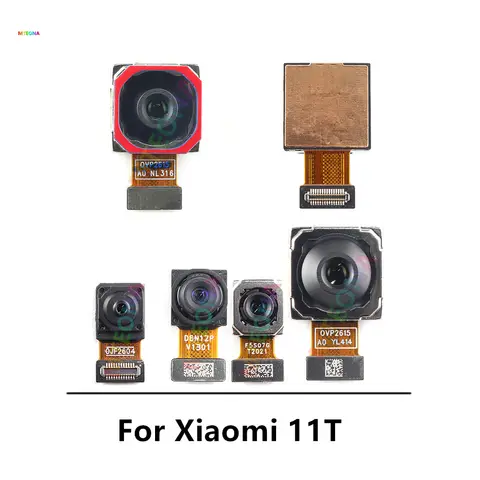 Back Big Rear Main Camera Module For Xiaomi 11T 21081111RG Small Facing Front Camera Flex Cable Mi11T 108MP Macro Ultrawide