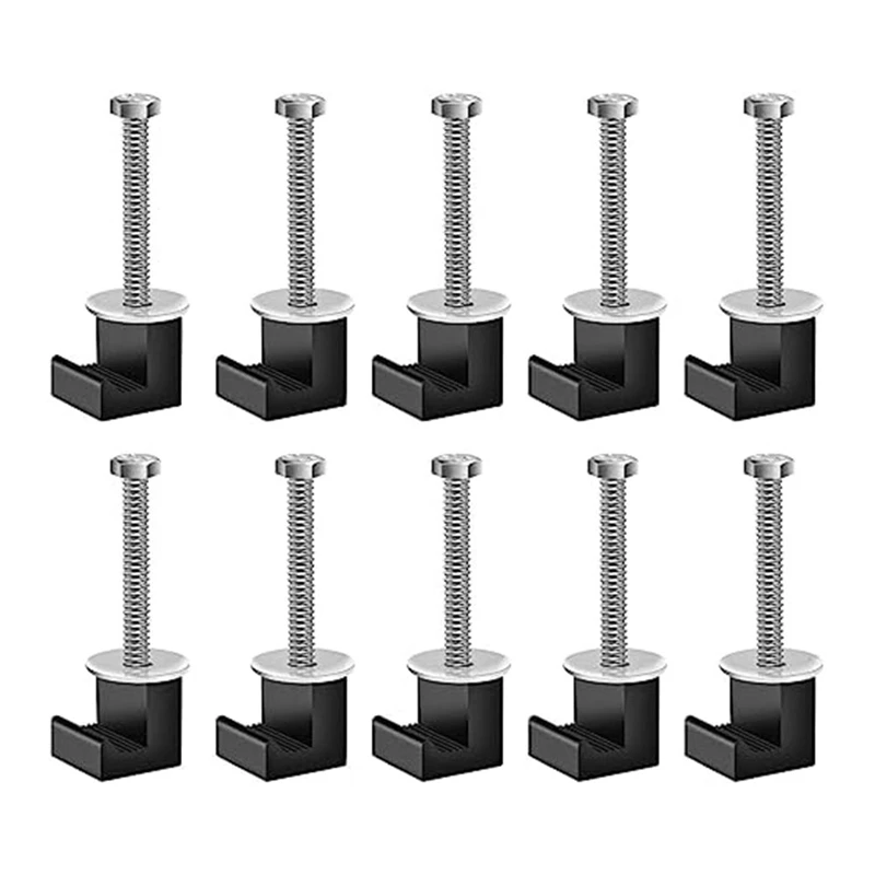 

10 Pack No Drill Universal Truck Toolbox Mounting Kit,Aluminium Alloy Firmly Bridges The Toolbox Cable Tie J Hook Easy To Use