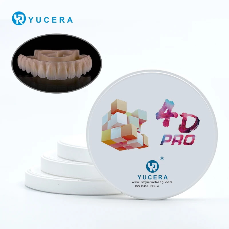 Yucera 4D plus multilayer zirconia 98mm D4 Zirconia Block Dental Porcelain