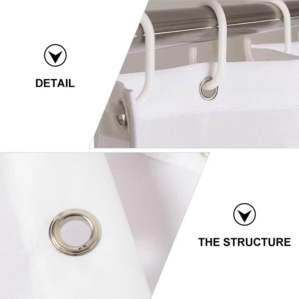 

Waterproof Shower Curtain Polyester White Decorative Bathroom Hotel Bathtub Non_fading Washable Gift