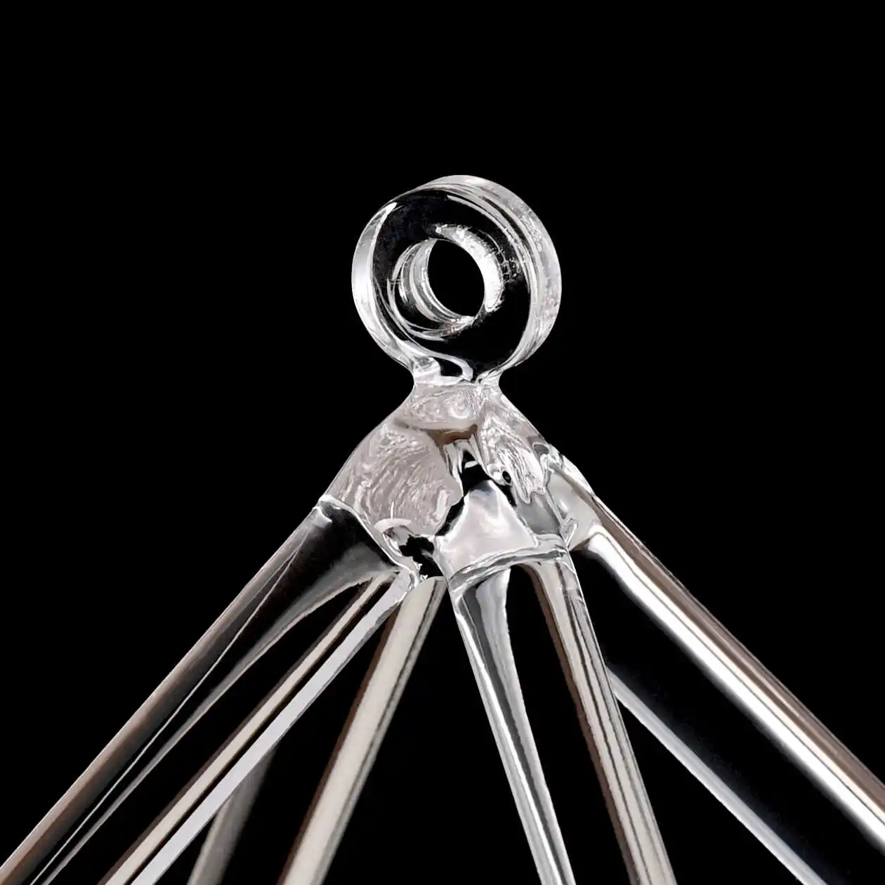 7 Inch Crystal Singing Pyramid Yoga Meditation Singing Bowl Professional Sound Healing Instruments Clear Quartz Triangular Tower
