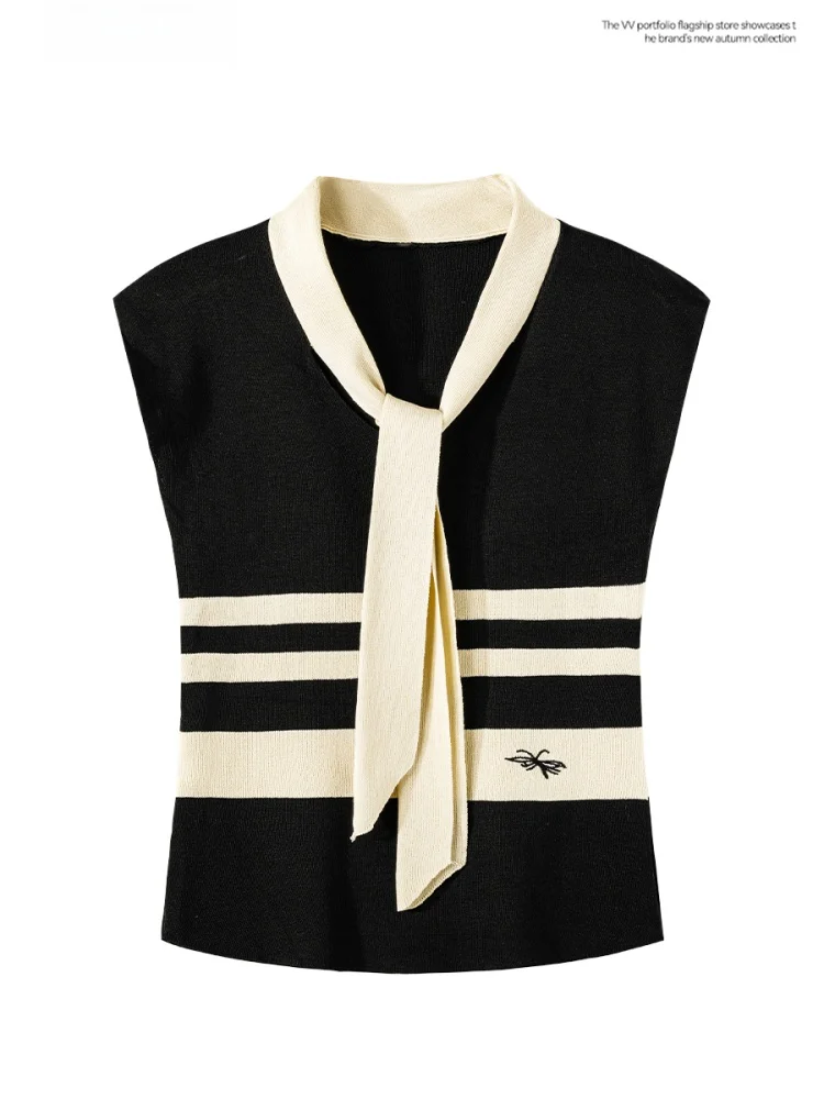

Ele V-Ne Svel Vest Women's Slim Fit Faion Striped Design with awl oulder Top Button Print Wrap Sle Vest