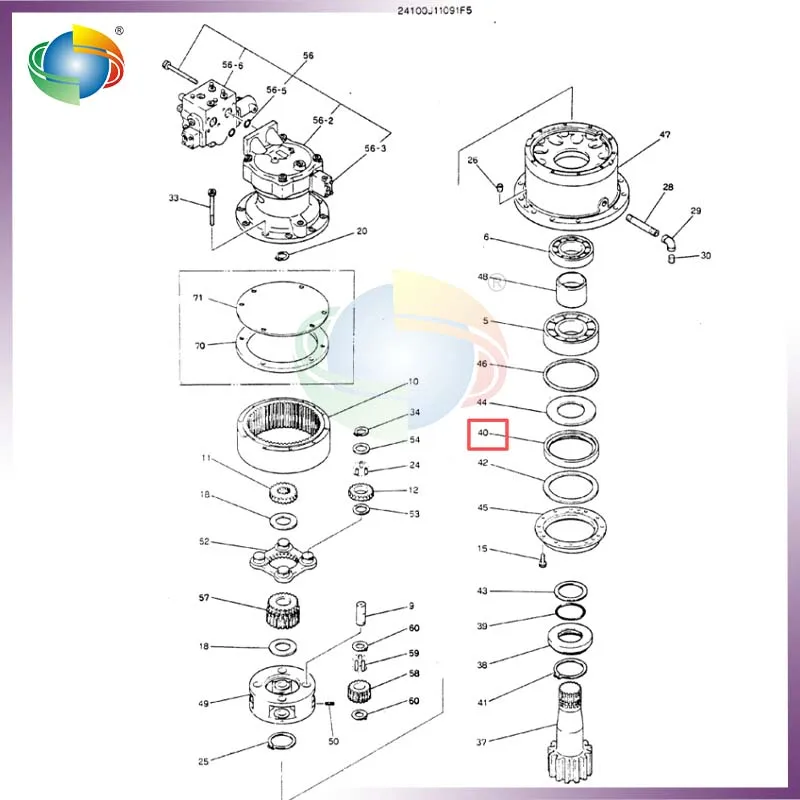 BW4815E 2418Z1448 SEAL OIL FOR KOBELCO HEAVY EQUIPMENT SK330LC SK290LC SK850 SK330 SK300LC SK300 SWING REDUCTION ASSEMBLY