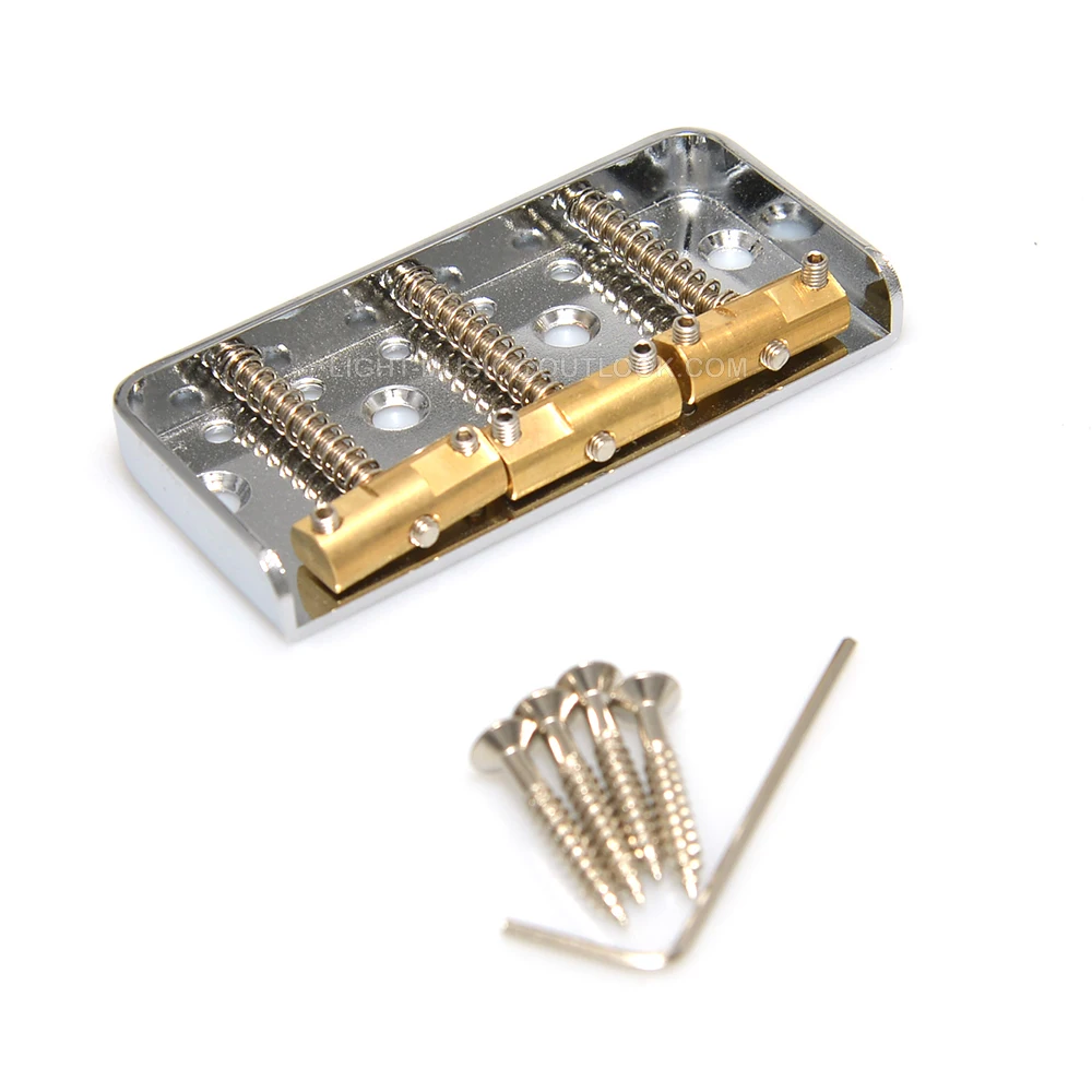 1 Set Electric Guitar Bridge Short Bridge Brass Saddles for Tele Electric Gutiar