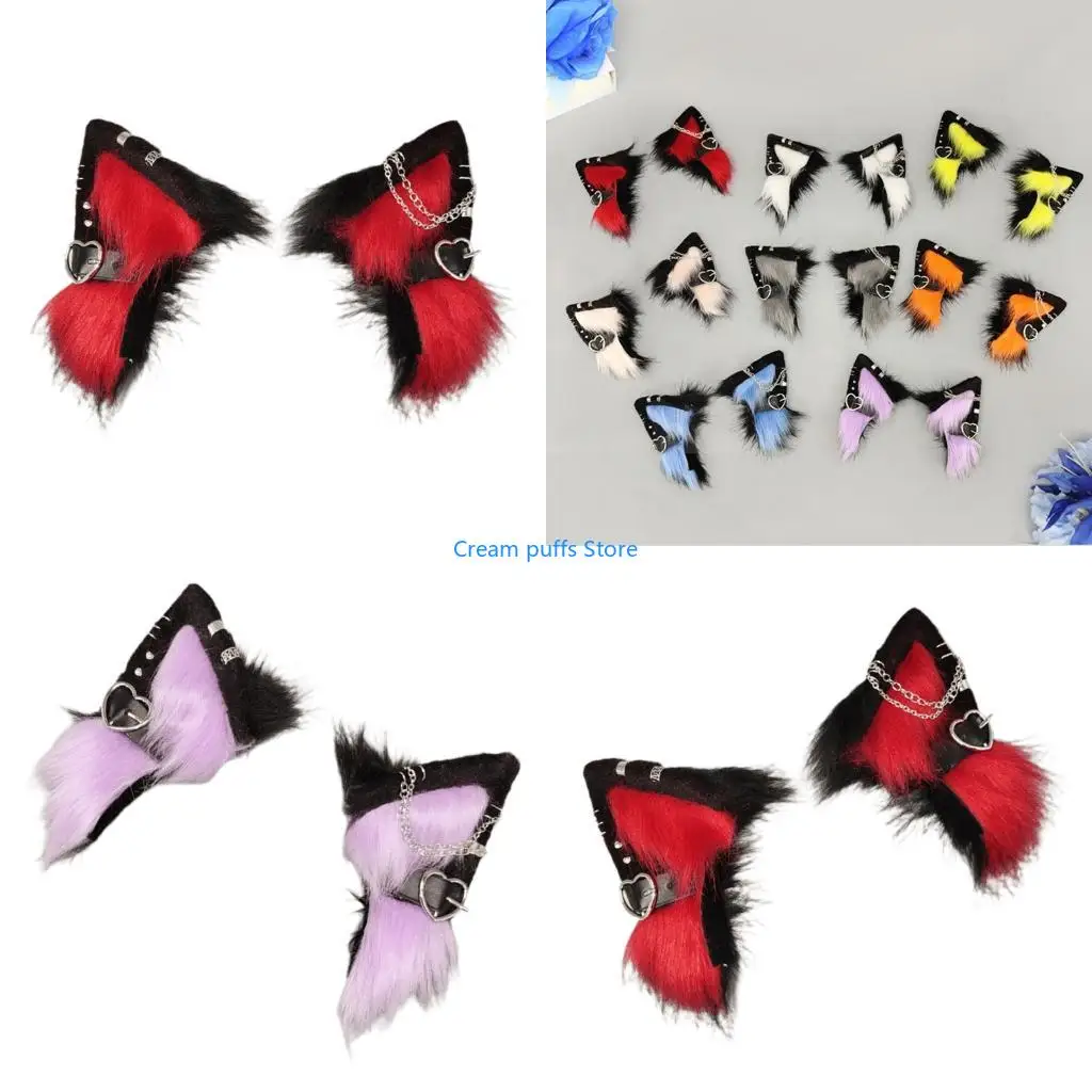 50LE Fun And Stylish Helmet Cats Ears Accessory Lovely Headpiece For Motorcycle Ski And Skateboard Helmets