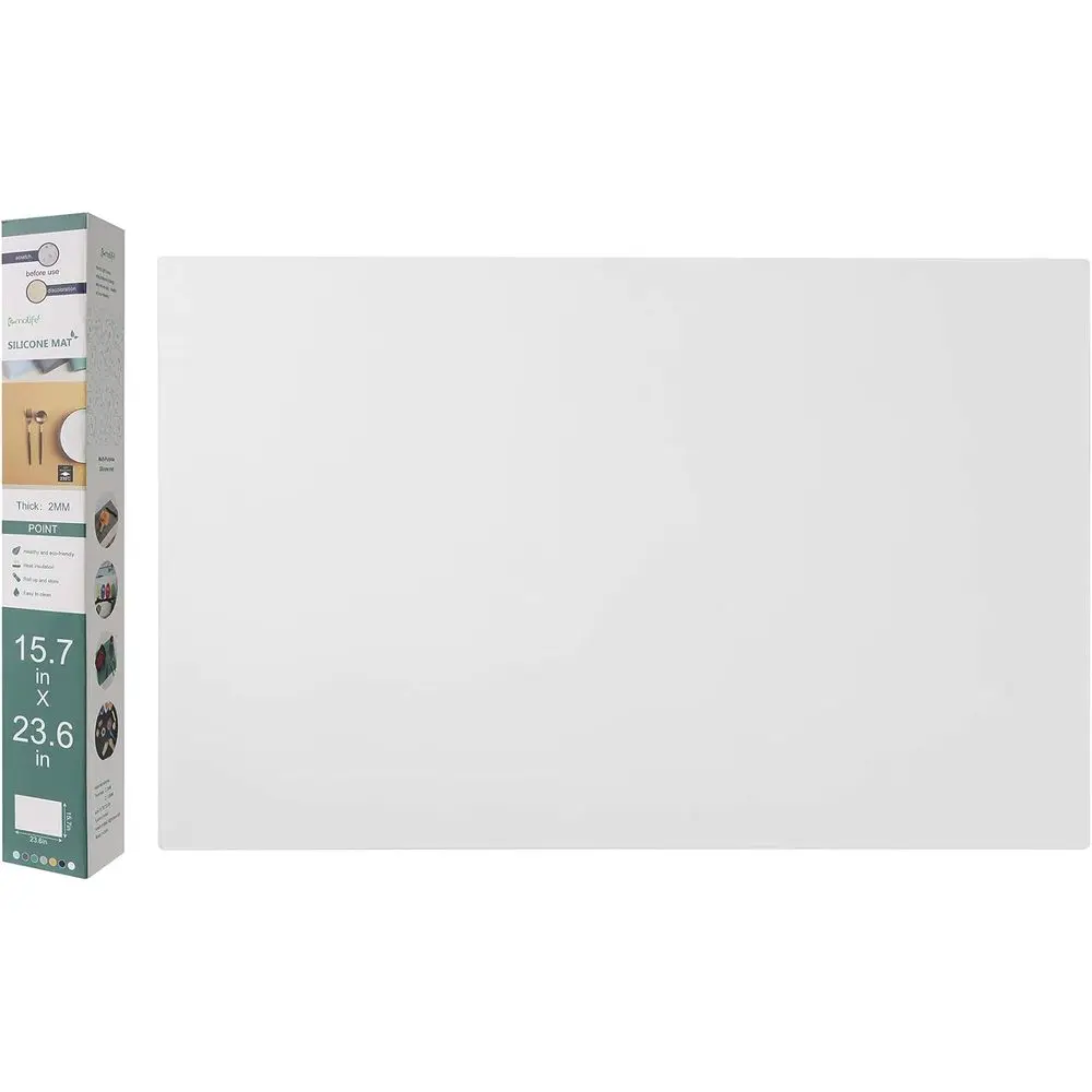

Silicone Mat or Kitchen Counter, Heat Resistant Nonskid Table Mat or Air ryer to Site on, Countertop Protector, Thick 2MM, XL La
