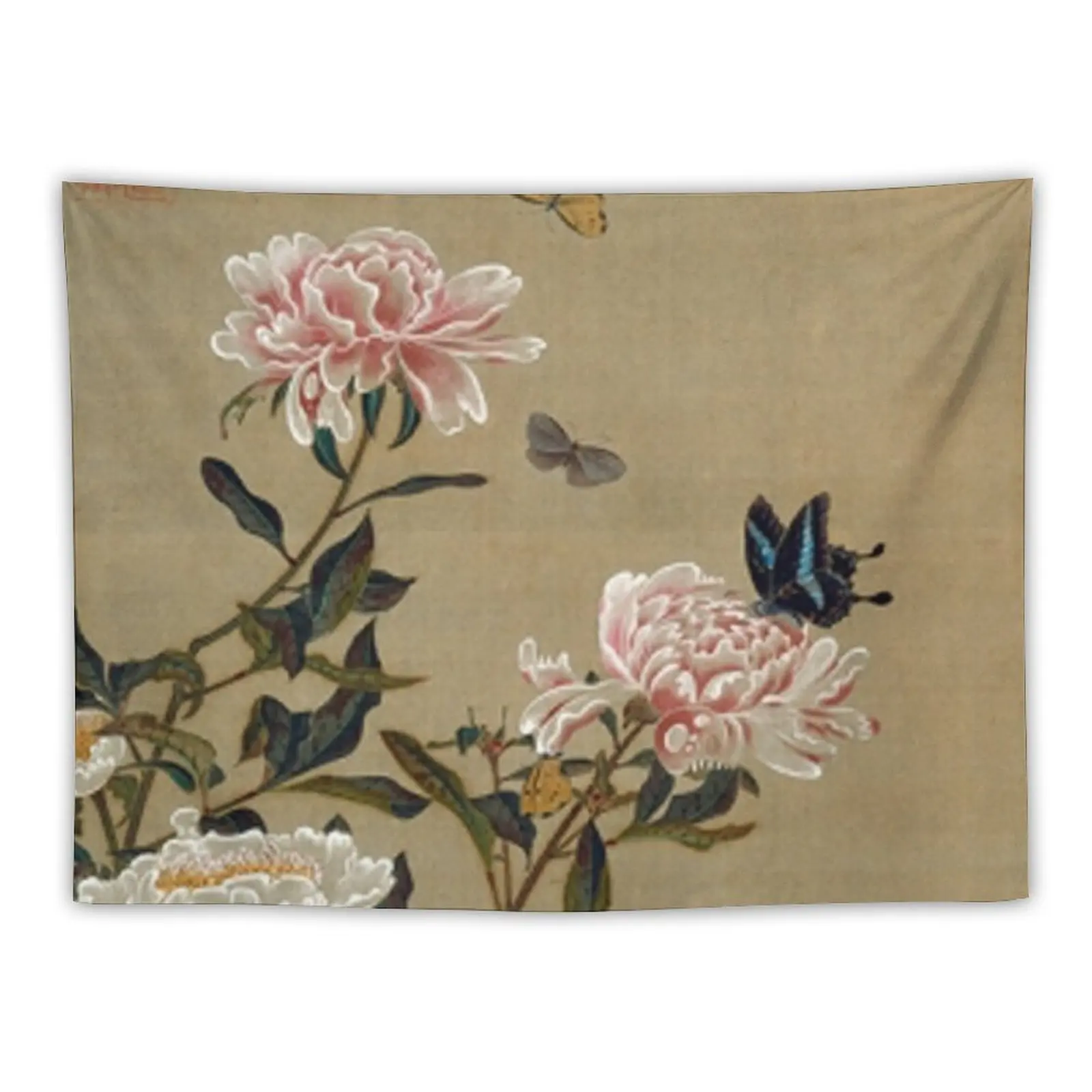 

Favourite Artists - Peonies & Butterflies - Jakuchu Ito Tapestry Wall Decoration Decoration For Bedroom Carpet On The Wall