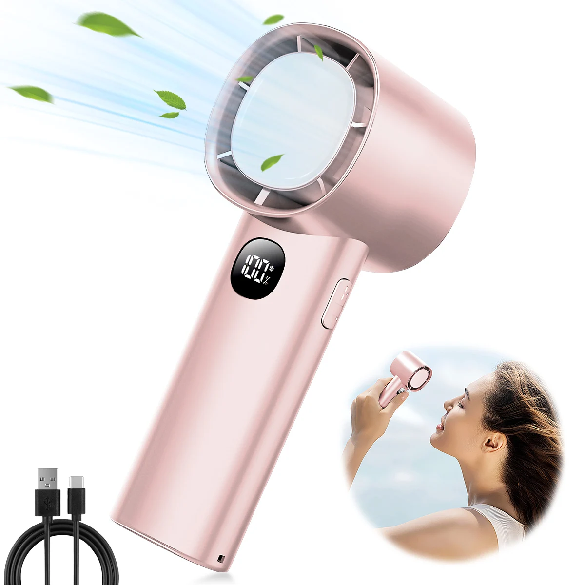 

Новый портативный мини-вентилятор с цифровым дисплеем, высокоскоростной ручной вентилятор с 100 скоростями, портативный мини-вентилятор, удобный в переноске