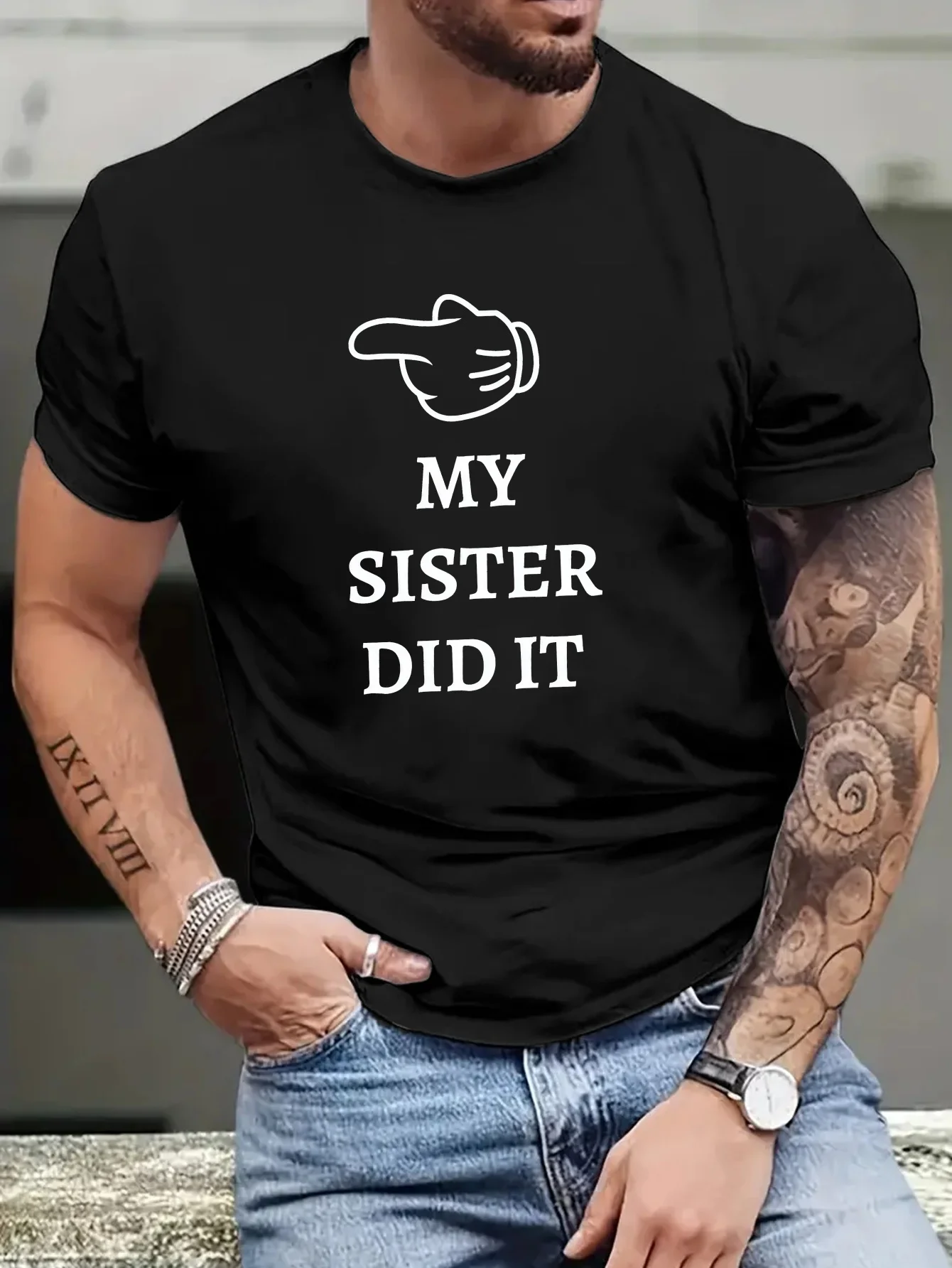 

Men's Funny Demon Slogan T-Shirt'When I Was Born, the Devil Said'Oh Damn! a Competition!' - Heavyweight 100% Cotton Casual Crew Neck Short Sleeve Top with Devil Horns and Red Trim