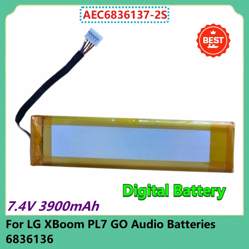 

AEC6836137-2S Replacement Digital Battery 7.4V 3900mAh For LG XBoom PL7 GO Audio Batteries 6836136