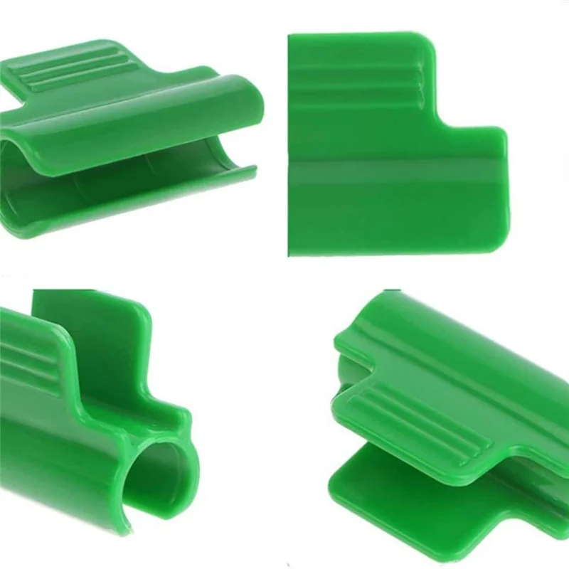 

Latest 50PCS Greenhouse Clamps Clips Greenhouse Plastic Clamps Garden Hoop Clips For Netting Plant Cover Garden Hoop Clips 10MM