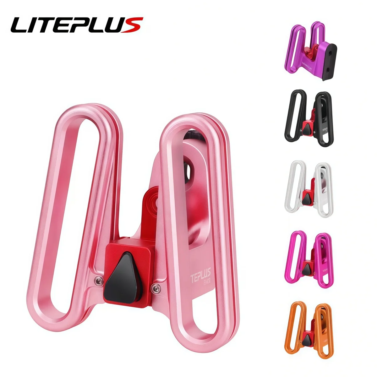

LITEPLUS CNC Aluminum Front Mount Adapter For Brompton Folding Bike Front Carrier Lightweight "Pig Nose" Support Bracket