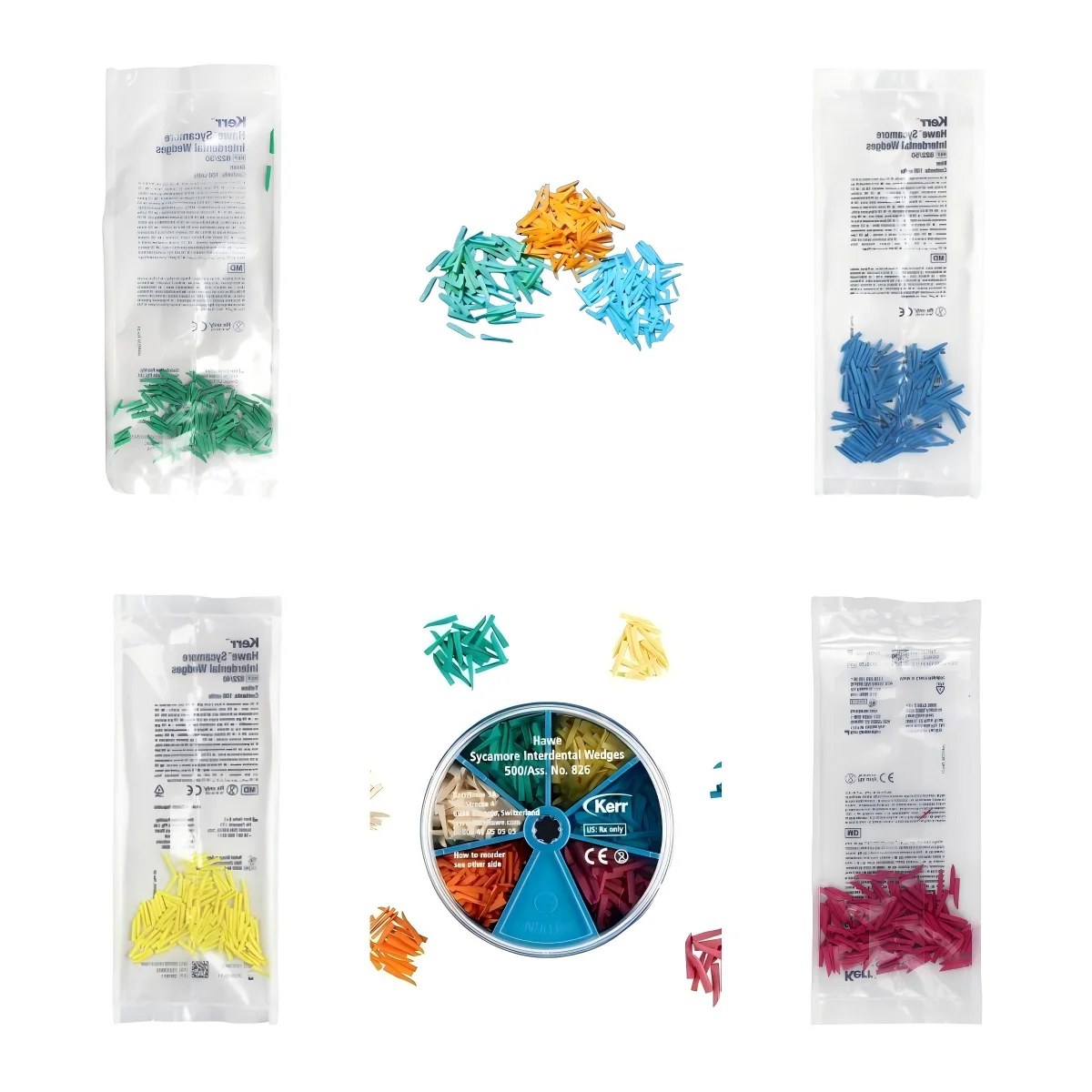 

Межзубные клинья Kerr Sycamore: деревянные стоматологические клинья для разделения зубов, инструмент для стабилизации матричной ленты, матричные клинья