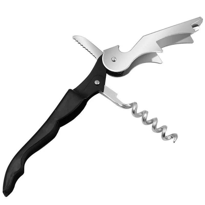 Customizable LOGO Stainless Steel Wine Knife Bottle Opener Personalize Corkscrew Multifunctional Beer Wine Metal Opening Tool