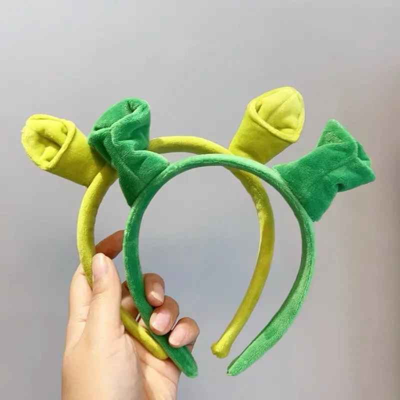 Creative Cute Shrek Hairband Women's New Style Cartoon Headwear Photography Props Super Adorable Hair Clip Funny Headband