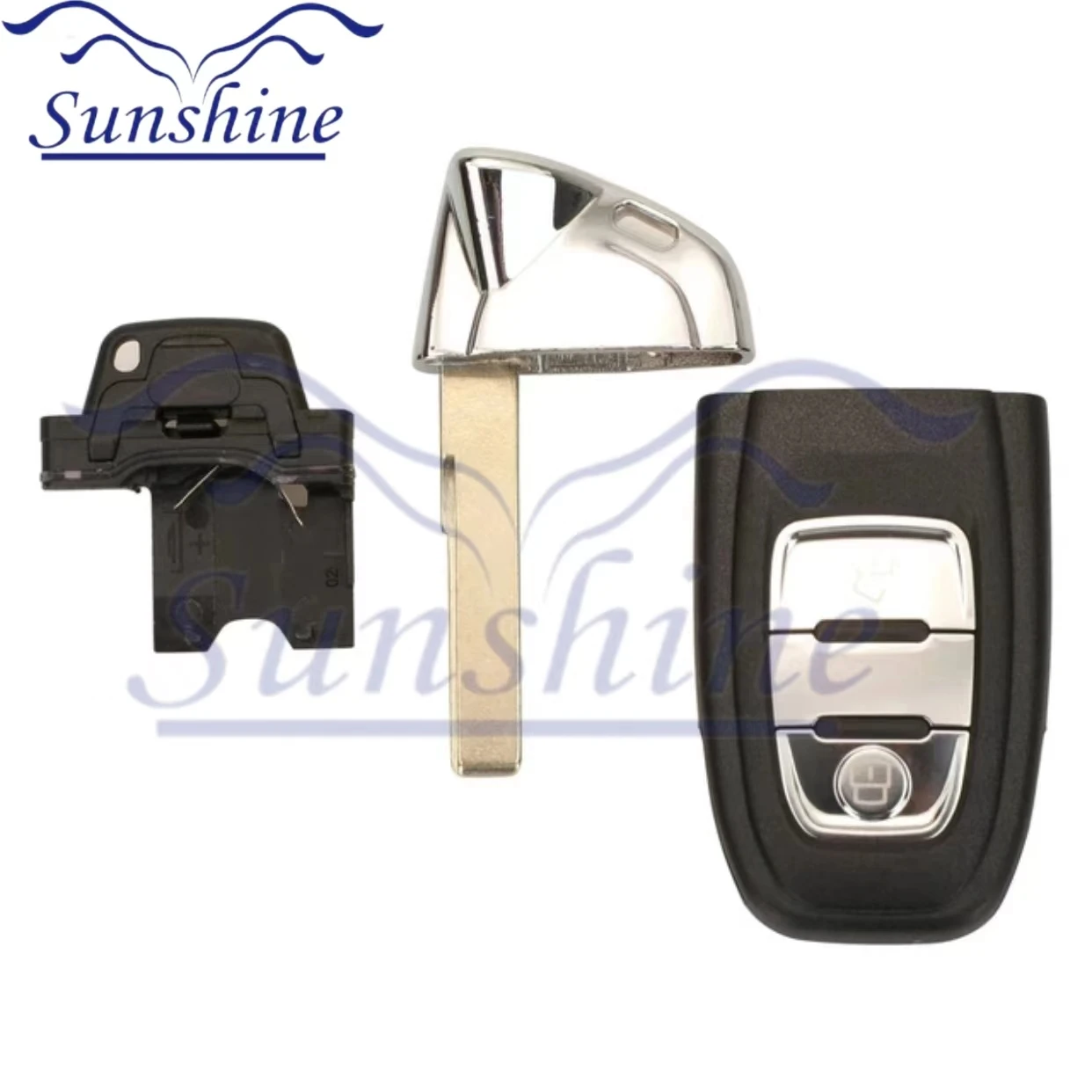 

Sunshine For Lamborghini 3B smart card replacement shell case with small key , With metal logo