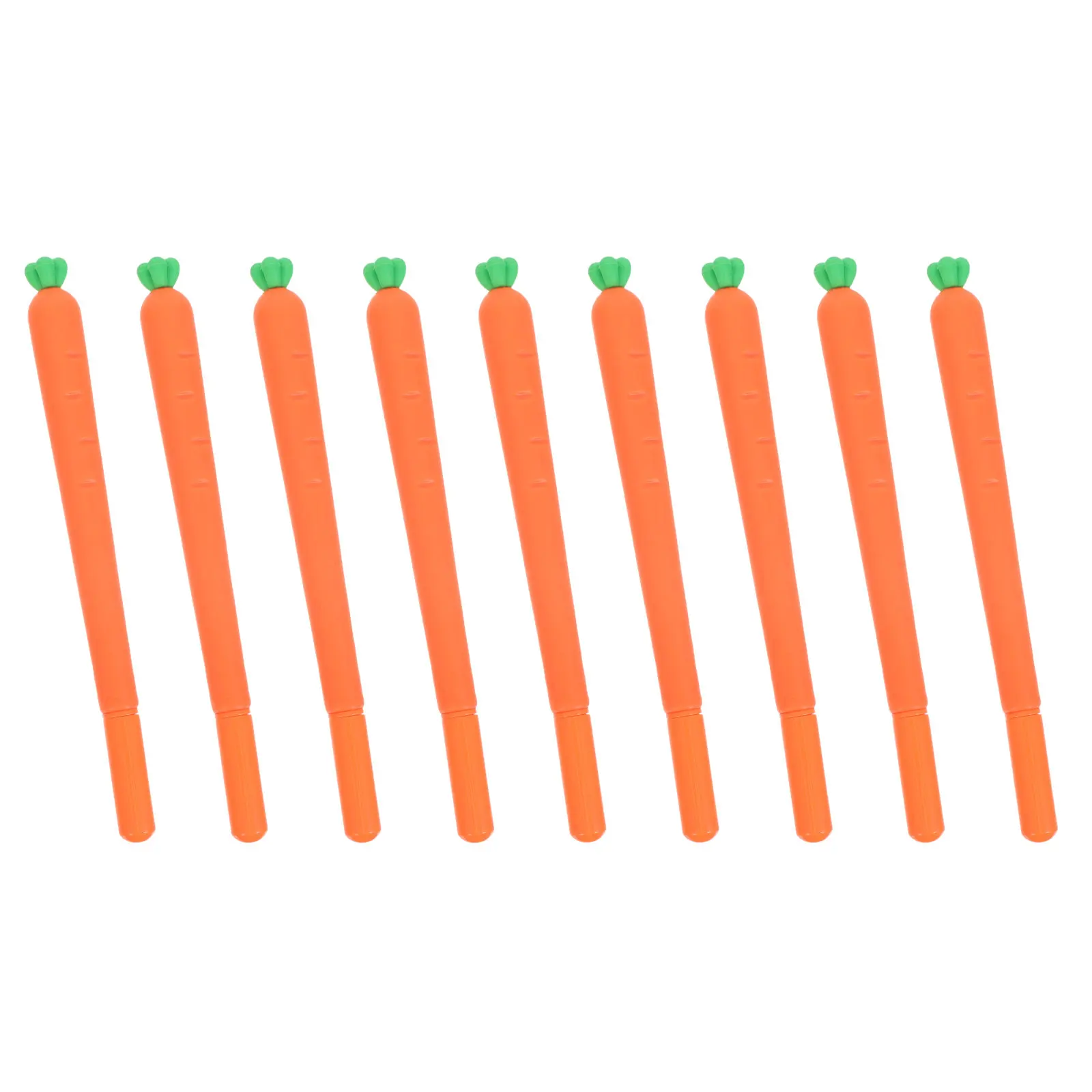 

10Pcs Carrot Shape Neutral Gel Pens 0.5mm Smooth Cute Cartoon Pens for Kids Students Office School Writing Supplies