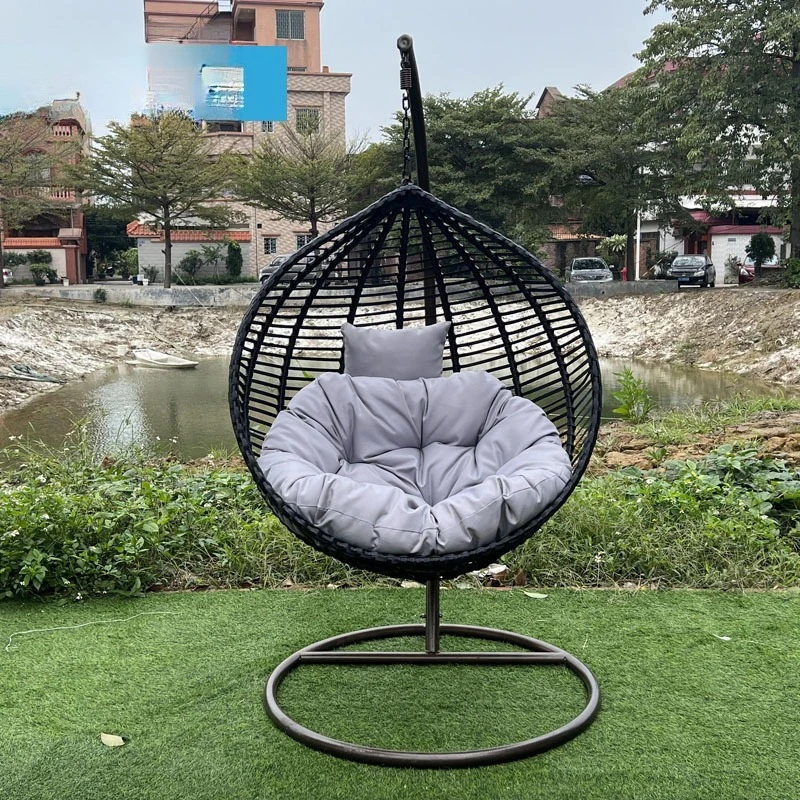 Outdoor garden courtyard leisure single swing, outdoor park household balcony waterproof sunscreen rope woven hanging chair