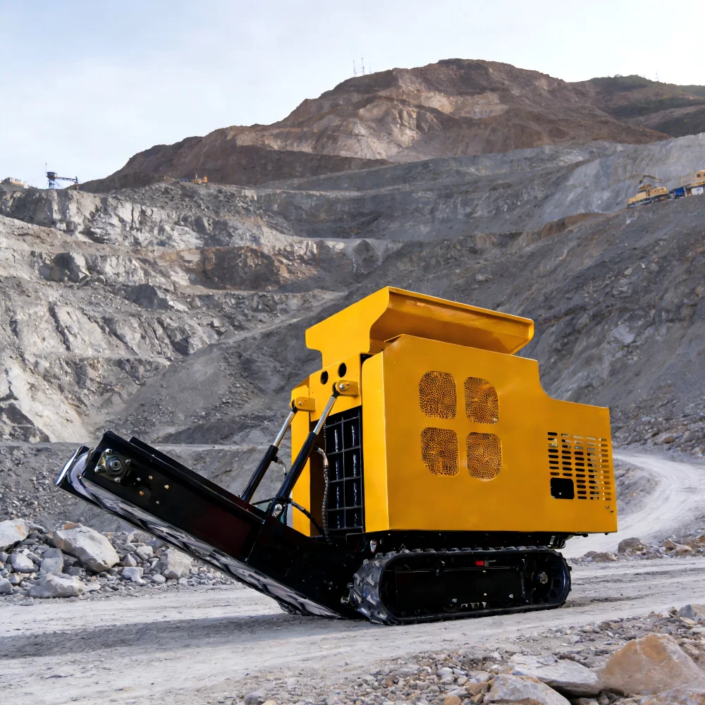 Mini Crawler Mobile Crusher Portable Rock Stone Breaker For Small Mining Quarry Garden Construction