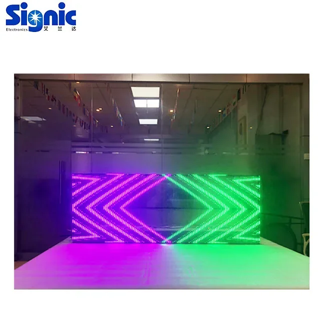 P2.8-5.6 car window led display full color leld video sign taxi rear window transparent led display