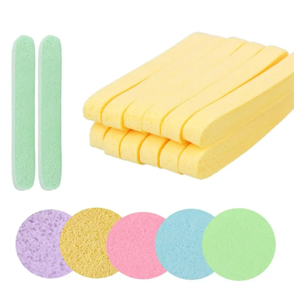 12pcs Beauty Exfoliating Makeup Removal Cosmetic Puff Cleansing Pad Face Wash Sponges Facial Sponge