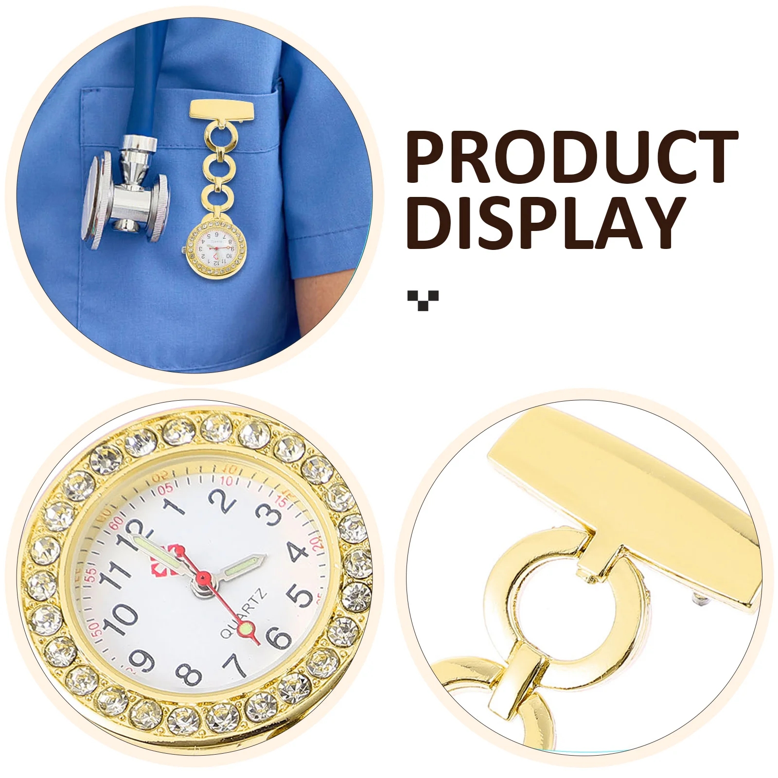 

Nurse Table Watch Birthday Gift Digital Dial Pocket Student Fob Watches Plastic Hanging Novel