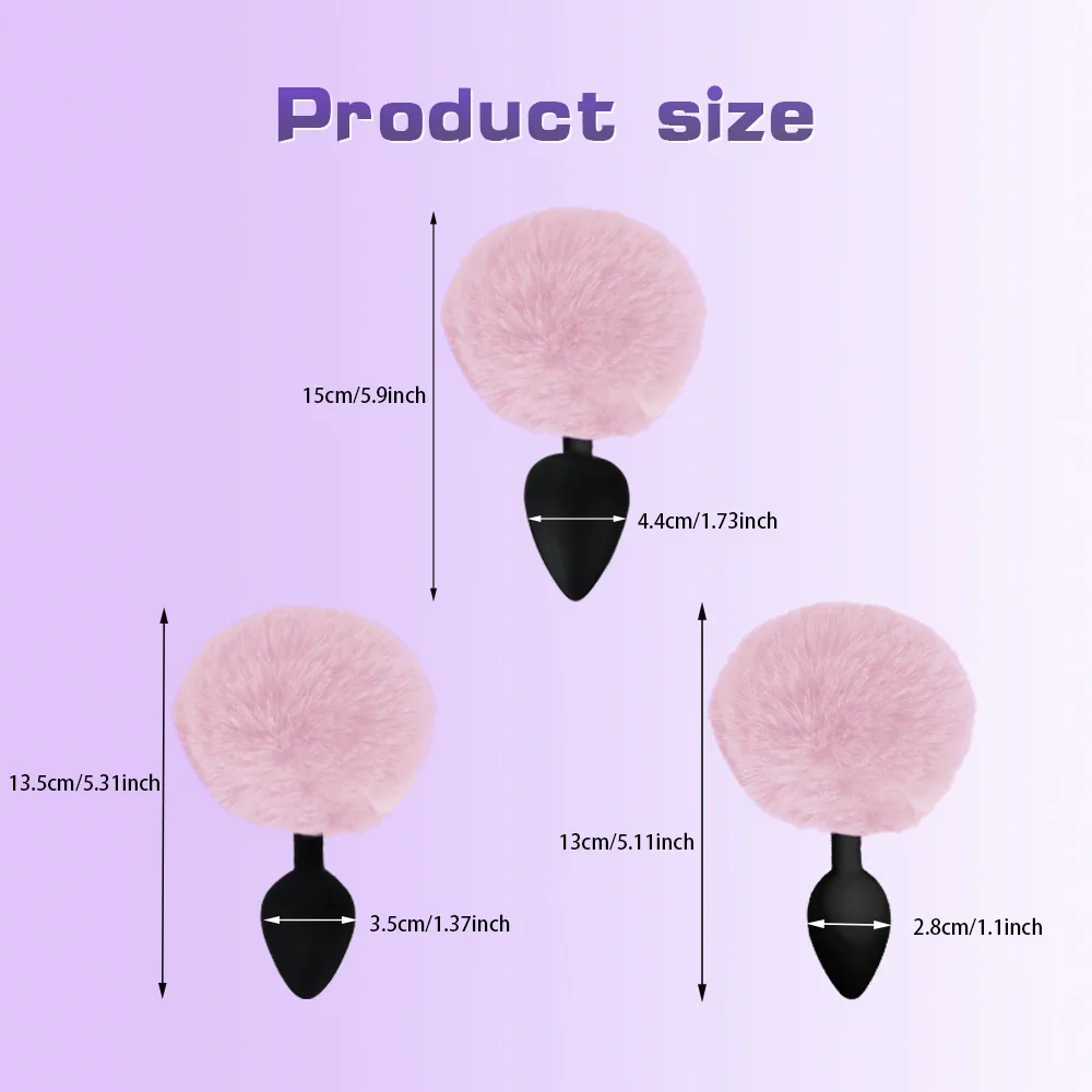 Rabbit Tail Anal Plug Bdsm Role Play Butt Plug Silicone Prostate Massager  Silicone Bunny Tail Adult Sex Toys for Women Men Gay