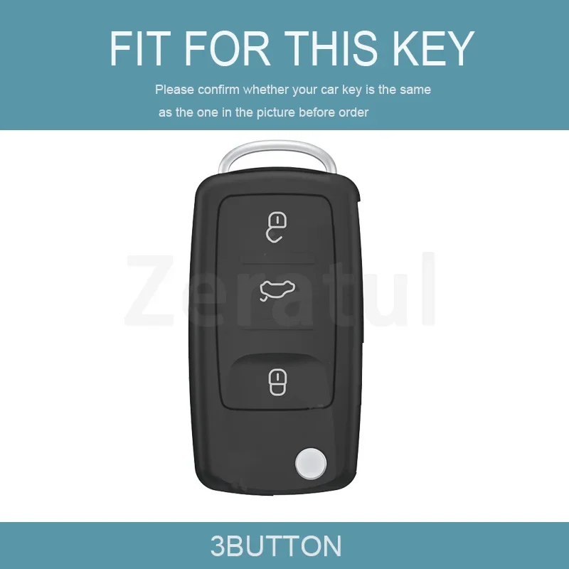3 Buttons Shell Fob Car Key Case Cover For Volkswagen VW Jetta Passat B5 B6 B7 Golf Beetle Bora Polo Tiguan for Skoda Octavia