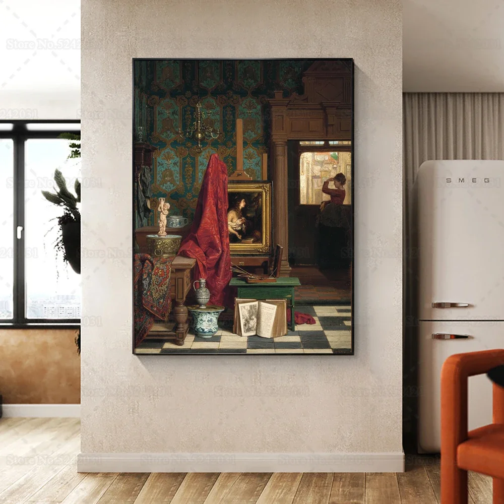 Charles Joseph Grips Waiting for A Loved One Canvas Painting Wall Art Decor