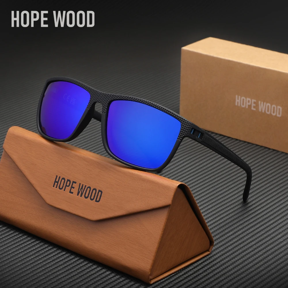 نظارات شمسية كلاسيكية من HOPEWOOD للرجال والنساء أثناء القيادة والسفر والصيف نظارات كاجوال مستقطبة UV400