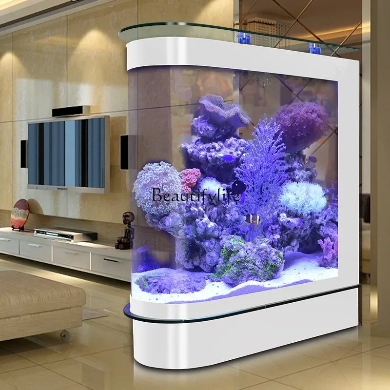 

Aquarium U-Shaped Bottom Filter Glass Fish Tank Floor Screen Partition Ecological Change Water