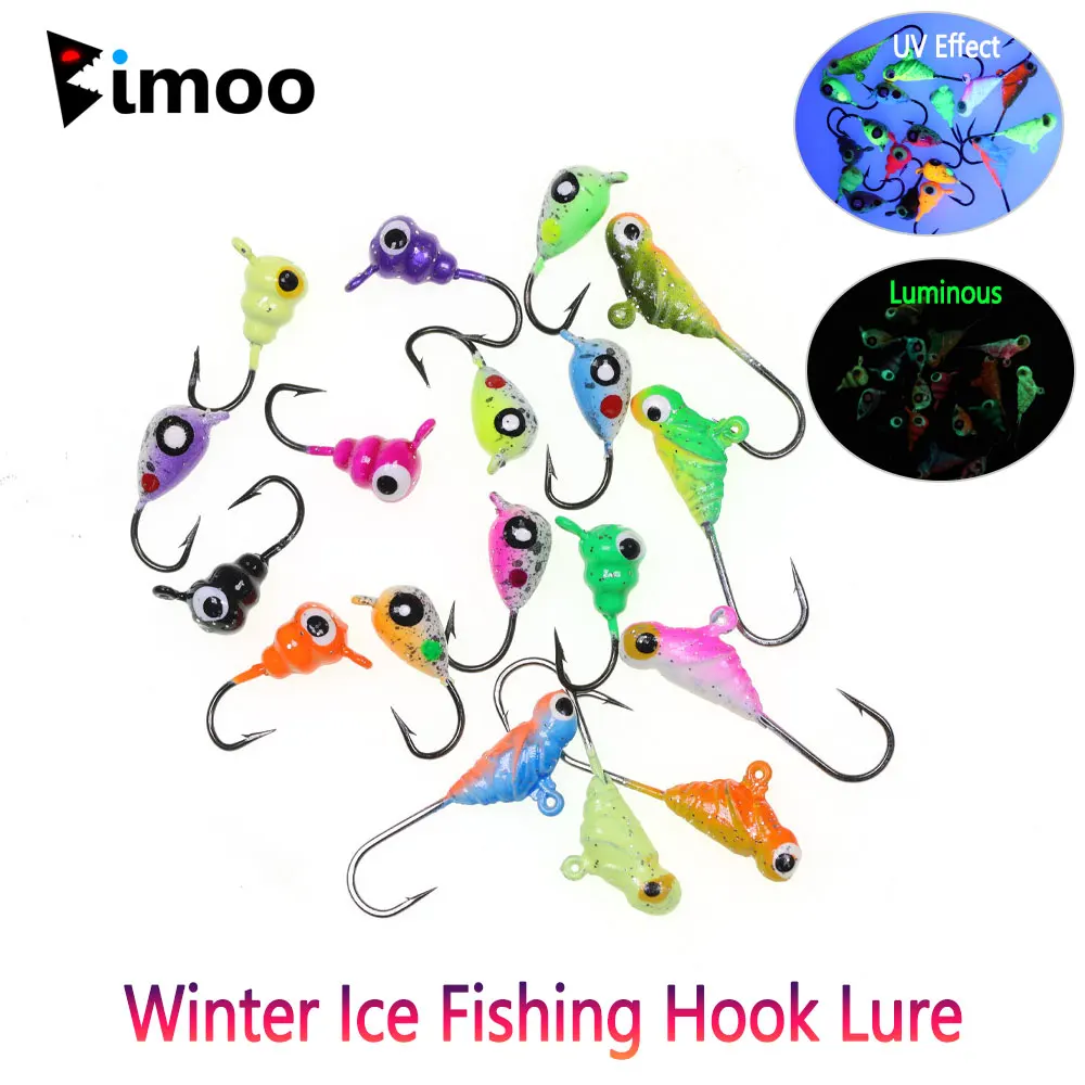 

6PCS Winter Ice Fishing Hook Lure Metal Bait Fish 1.6g~1.75g Jig Head Hook Bait Bass Pike Trout Walleye Jigging Fishing Tackle