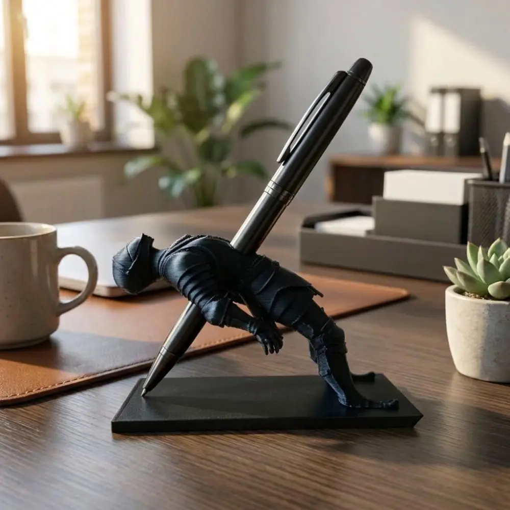 Storage Holder 3D Printed Knight Pen Holder Unique Plastic Creative Pen Stand Decorations School Stationery Home Decor