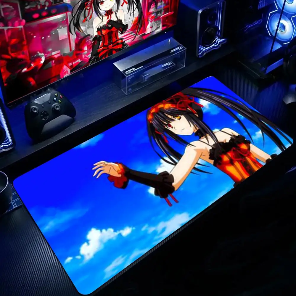 Tokisaki Kurumi Mouse Pad Mousepad Large Gaming Mouse Pad LockEdge Thickened Computer Keyboard Table Desk Mat