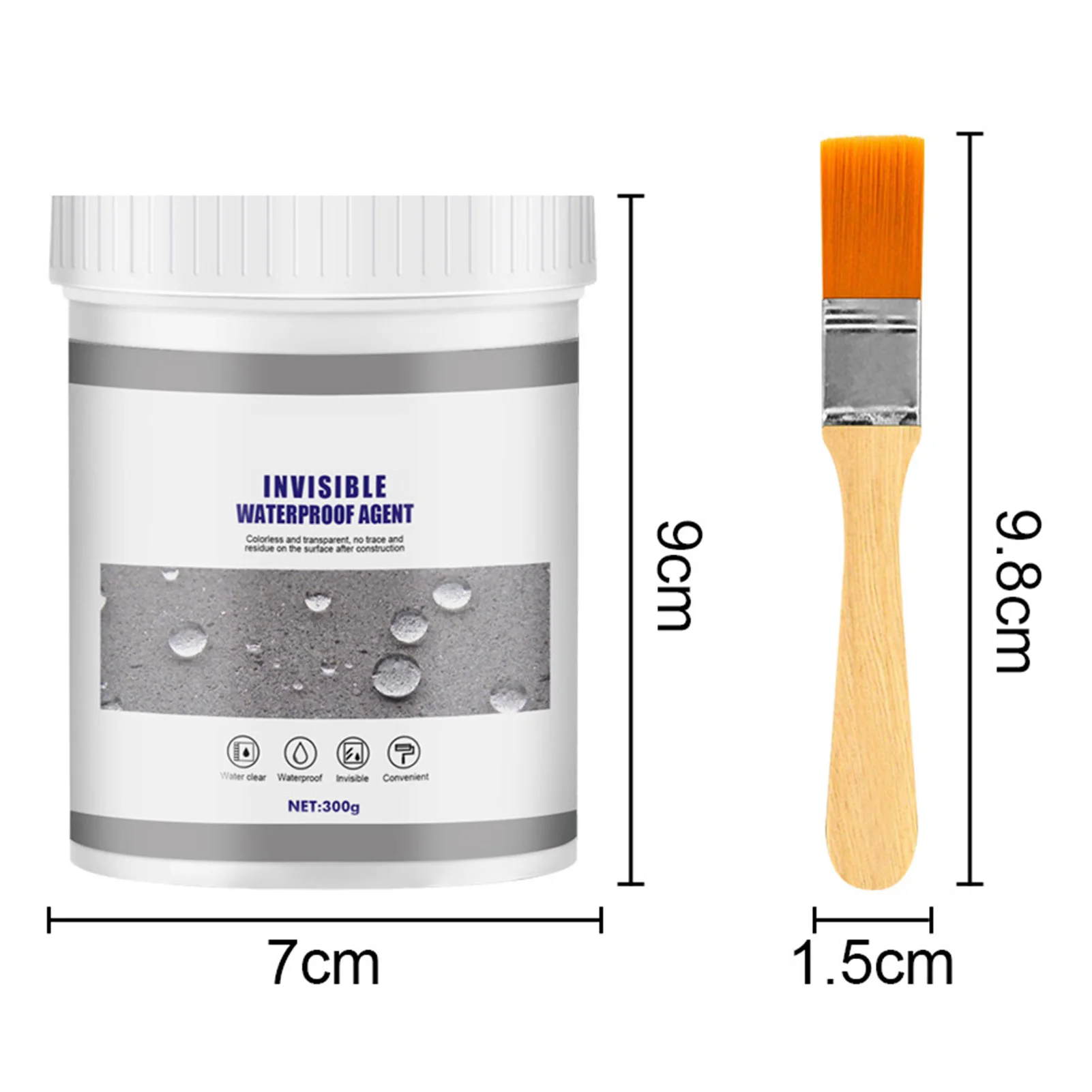 Self-spraying Anti-leak Agent with Brush Non-toxic and Environment Friendly Agent for Sealing Out Water Air and Moisture