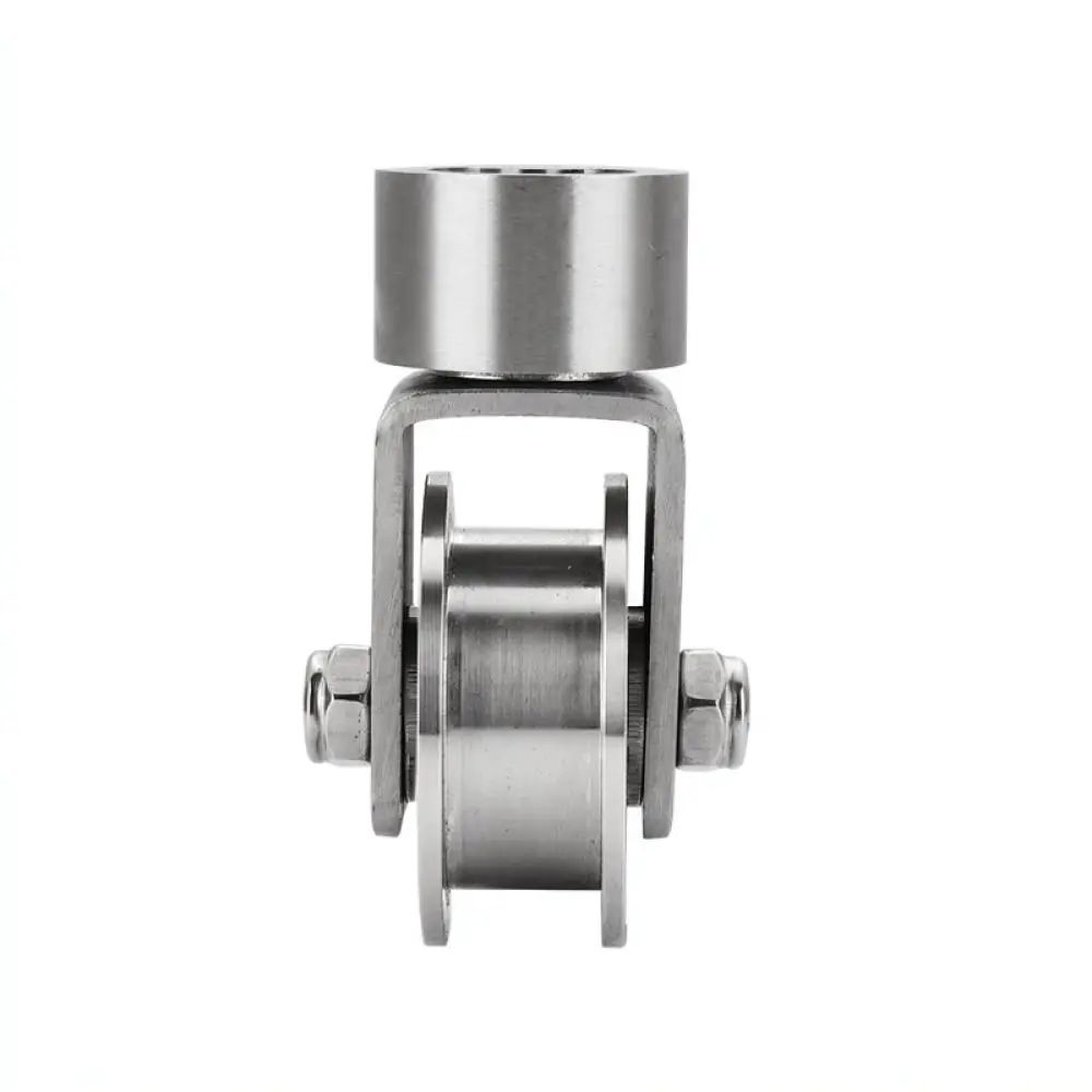 High Quality 304 Stainless Steel Bearing Pulley Wheel Sliding Gate Door Track Roller V U H Groove Hardware