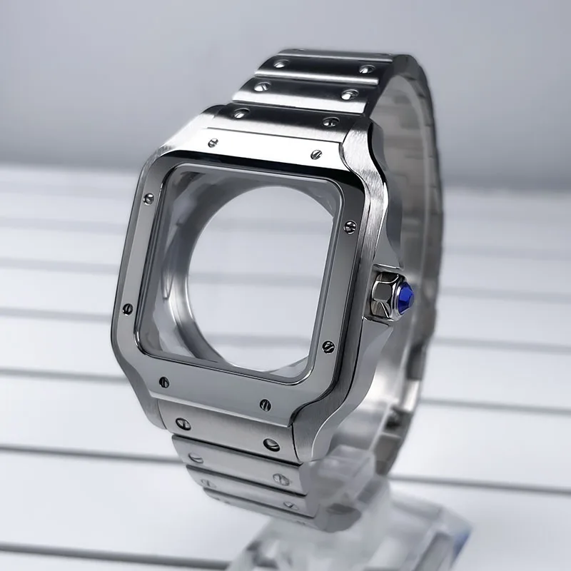 38mm NH35 Square Case Black Gold Stainless Steel Modification Parts For SKX Mod Accessories Fit Santo Case NH35 NH36 Movement