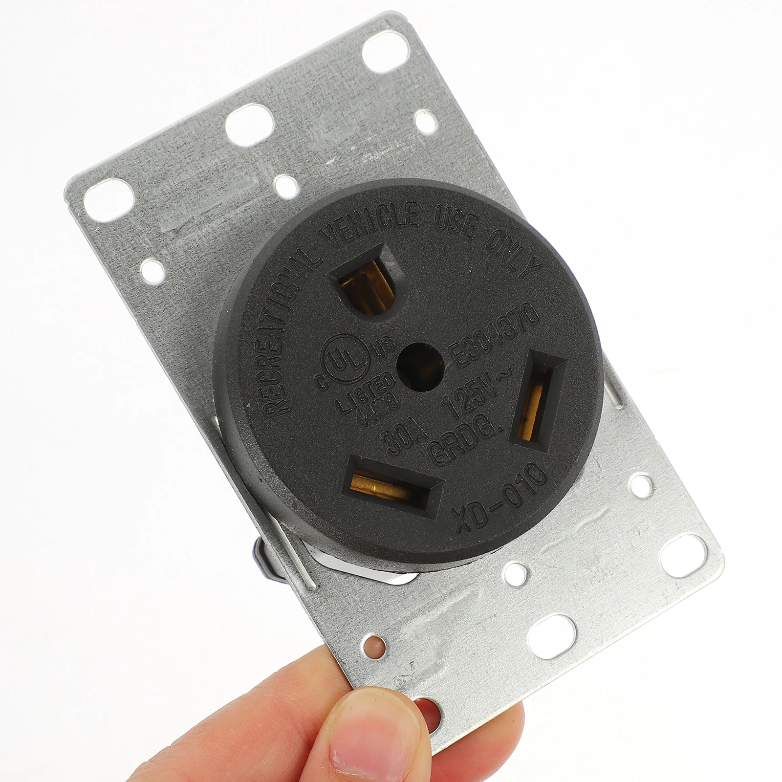 

American Converter Socket RV Wall Plug 30 Amp Flush Mount Industrial Grade Outlet Trailer Accessories Power