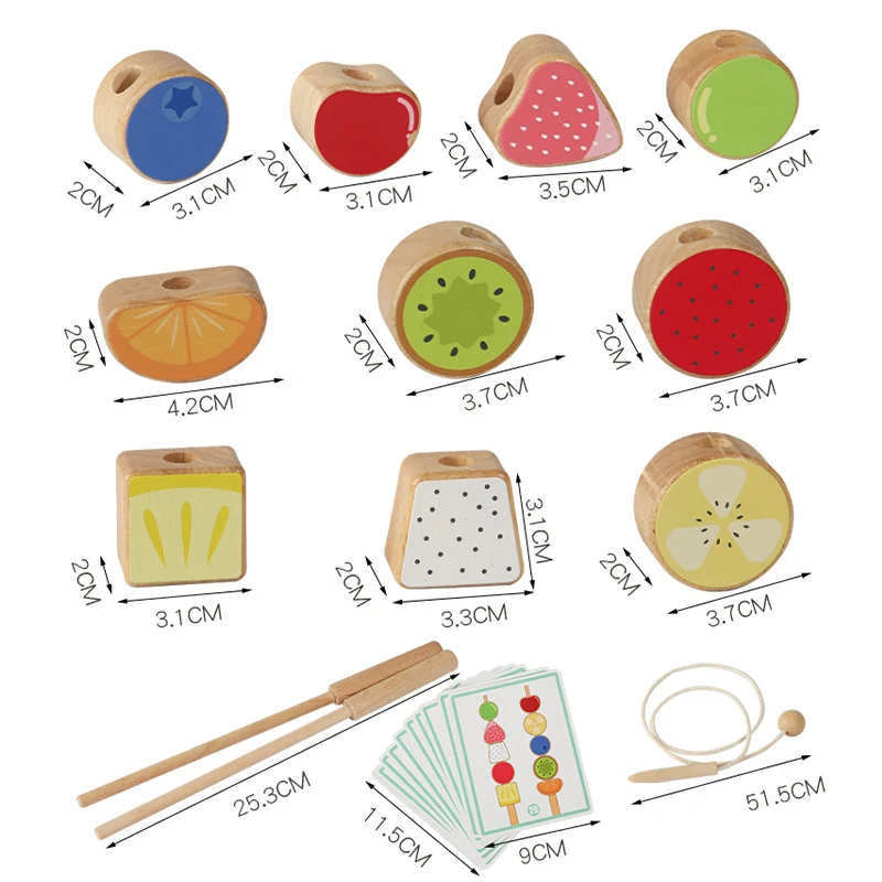 Grânulos de madeira mastery kit lógica jogo pensando treinamento empilhamento blocos cor forma correspondência laço grânulo para meninos meninas natal