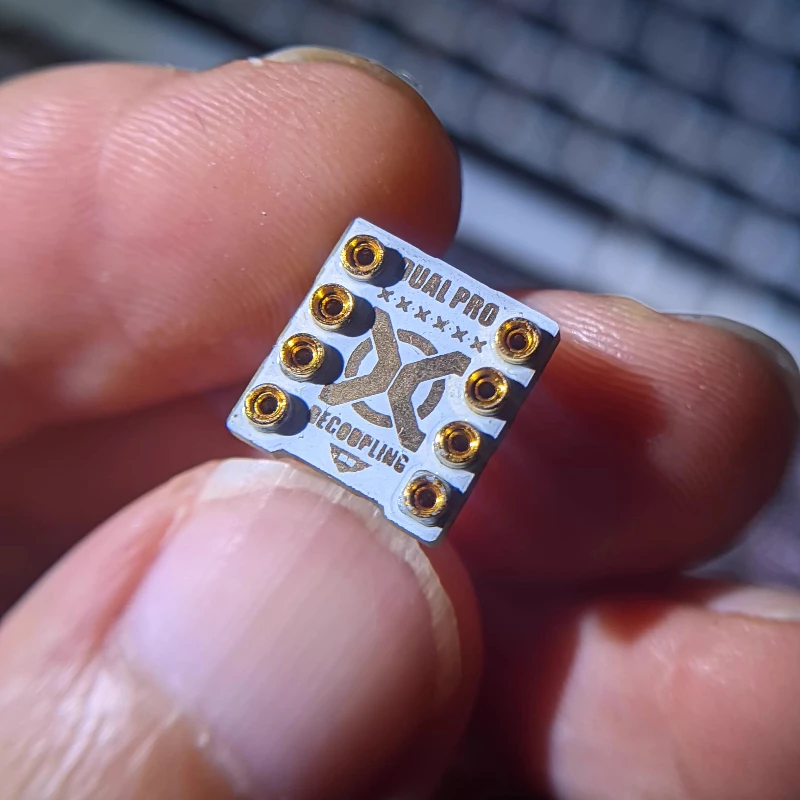 Double op amp upgrade holder, local gold retail version, decoupling op amp holder, hifi op amp bottom holder, gold plated