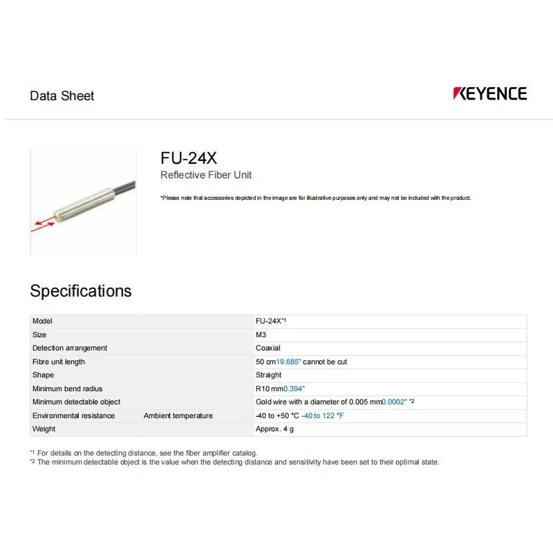 Genuine FU-24X KEYENCE fiber optic sensor