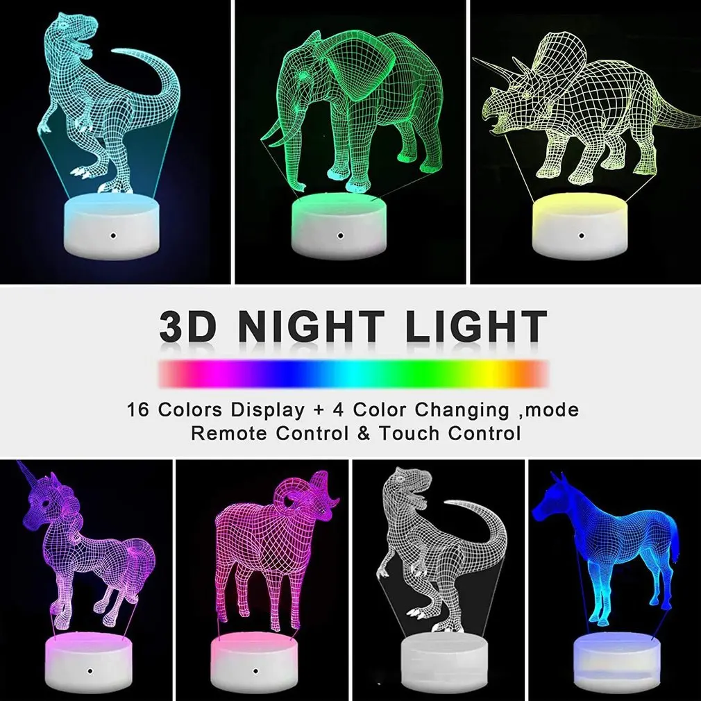 Base de lampe de veilleuse LED, base de lampe tactile, lampes de nuit 3D colorées en acrylique, lumière douce domestique, base de lampe USB décorative de Noël, chaud