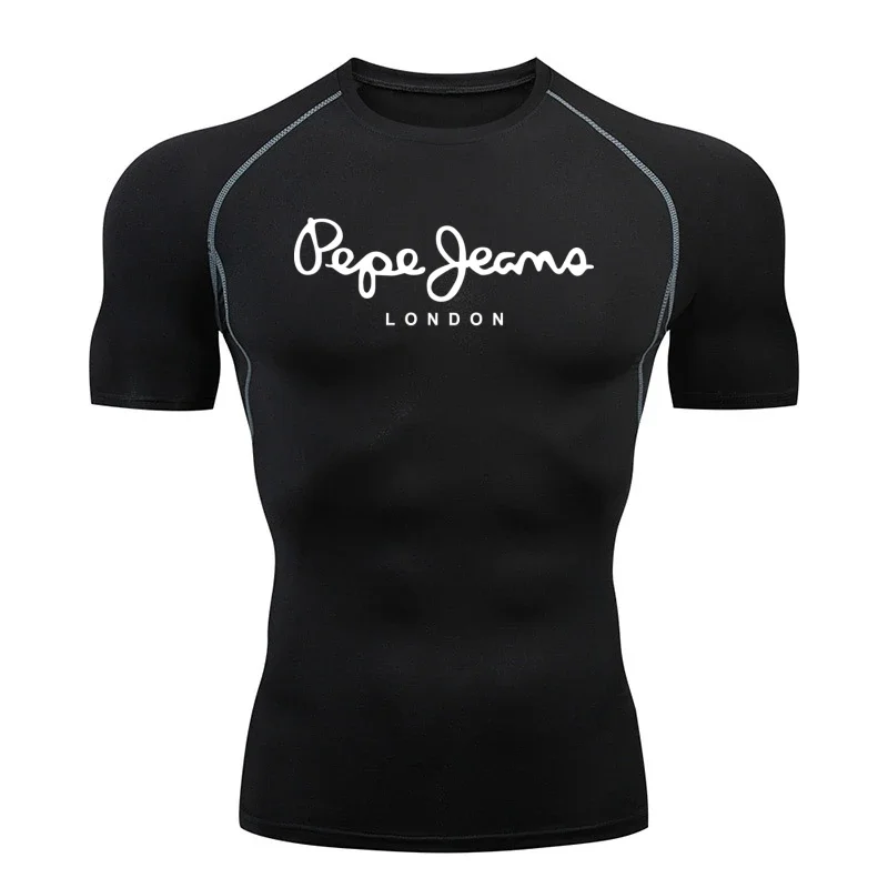 

Sports T-shirt Men's Quick Drying Short Sleeved Sports T-shirt Top Gym Fitness Tight Fitting Shirt Training Running T-shirt Men