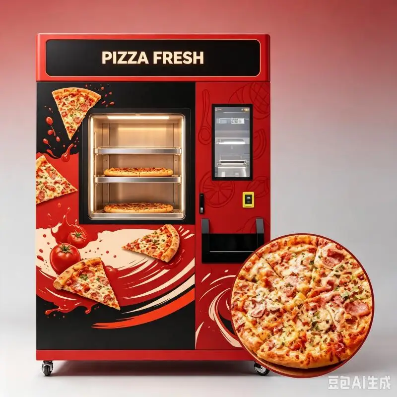 Automatic Pizza Vending Machine Customized Smart Food Kiosk Fresh Made Pizza Baking Machine Restaurant Equipment