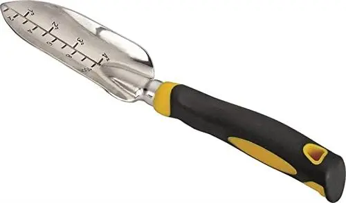 

Эргономичная лопатка-сажалка с ограничителем глубины — из гибкого и устойчивого к ржавчине алюминия для комфортного садоводства