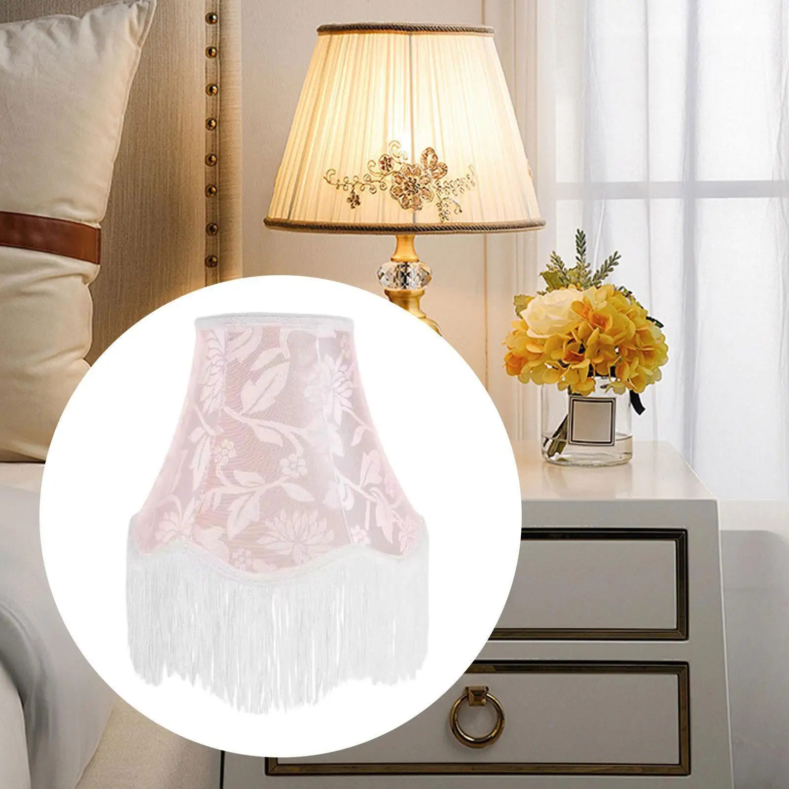 

Floor Light Fixture Cover Tassel Stylish Fresh Lightweight Table Lamp Shade Cover for Farmhouse Cafe Party Living Room Apartment