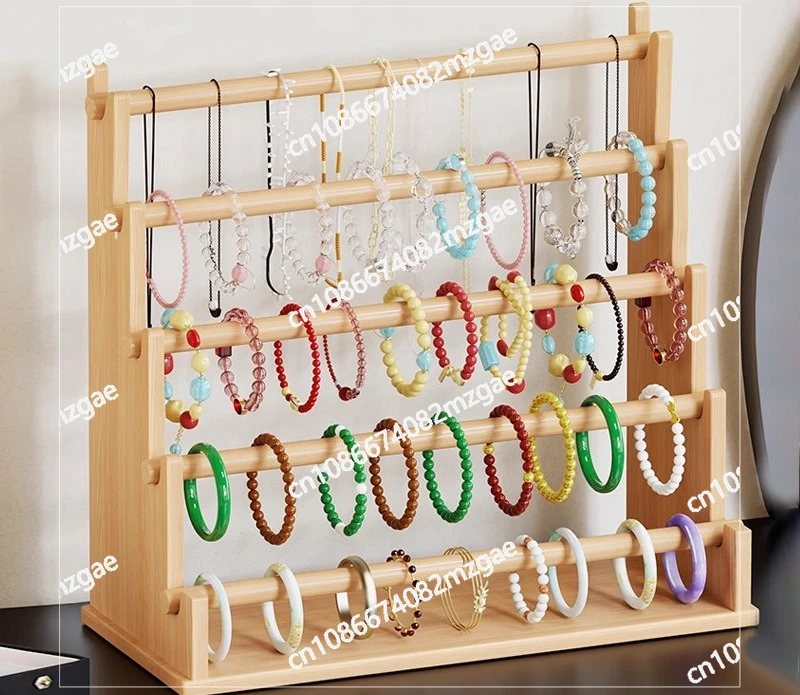 Jewelry Storage Rack Large Capacity Bracelet Wenwan Buddha Bead Display Hand Necklace Jewelry Shelf